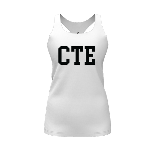 [FT0TRBWH-FYS-LOGO1] Decker Racerback Tank Top (Female Youth S, White, Logo 1)