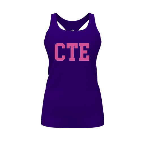 [FT0TRBPP-FYS-LOGO2] Decker Racerback Tank Top (Female Youth S, Purple, Logo 2)